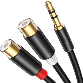 RCA 3.5mm Converter Cable 30cm RCA Cable Red White Audio HiFi Sound Quality Compatible with Old Equipment such as Stereo Amplifier, Speaker, Old Player, Mini Compo and More 3.5mm Male to 2RCA (Female)