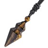 mookaitedecor Natural Tiger's Eye Crystal Necklace for Women Men Crystal