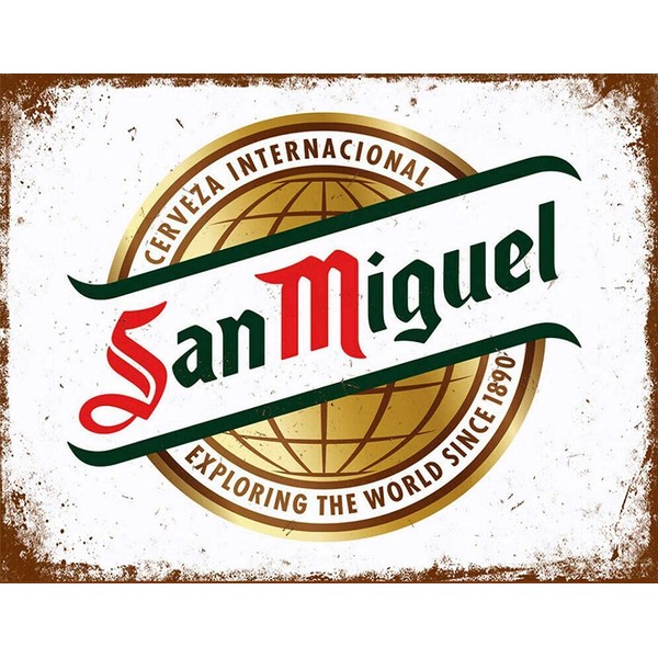 San Miguel Beer Lager cerveza inspired Vintage Retro Man Cave Bar Pub Shed Novelty Gift Aluminium Metal Tin Wall Décor Sign