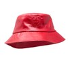 Unisex Red Leather Bucket Hat