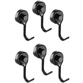 Super Strong Magnetic Hook, Magnet, Stainless Steel, Rustproof, Waterproof, Vertical Load Capacity: 33.1 lbs (15 kg), Diameter 0.7 inches (20 mm), Neodymium, Storage, Bath, Kitchen, Entryway,