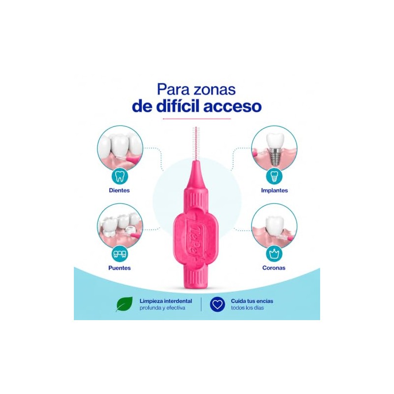 Cepillo interdental TePe, Original, Rosa 0.4 mm. Caja 6 pcs.,