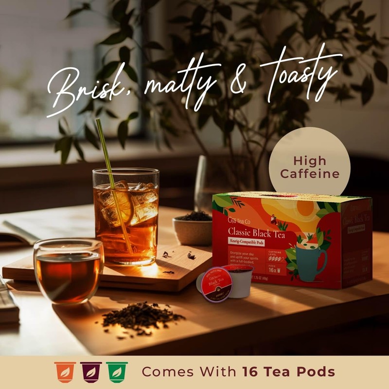 Gya Tea Co Caffeinated Classic Black Tea Pod (16 Count)