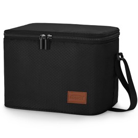 Aosbos Leakproof Lunch Box for Men Insulated Lunch Bag for Women Cooler Bags Thermal LunchBag with Shoulder Strap Adult Lunch Box Kids Bento Box for Work Office Picnic 7.5L Black Honeycomb