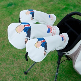 Golf Club Head Covers - Funny Golf Driver Covers Fairway and Hybrid Covers with Interchangeable No. Tags, Fit Standard Clubs Model, Golf Club Covers for Men and Women