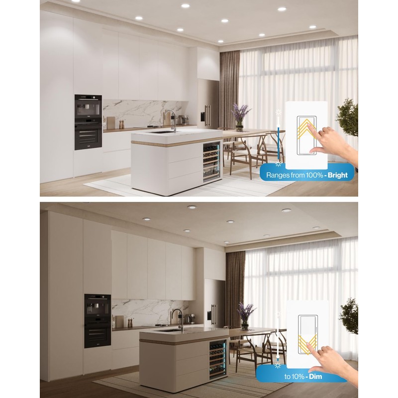 Sunco Recessed Lighting 6 Inch LED, Canless Ceiling Lights Slim