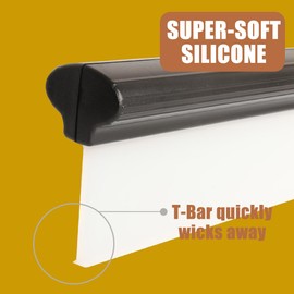 Car Squeegee,12 inch Silicone Squeegee, Automotive Water Wiper for Car Drying,Flexible T-Bar Water Blade for Car,Windshield,Glass,Window,Mirror,Bathroom,Auto Squeegee (Black)