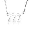 FSYAEGZA Angel Number Necklace Stainless Steel Old English Numerology Jewelry
