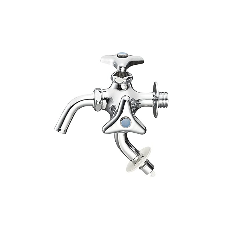 SANEI JF123TK-1-13 Double Mouth Horizontal Faucet for Washing Machines, Nominal