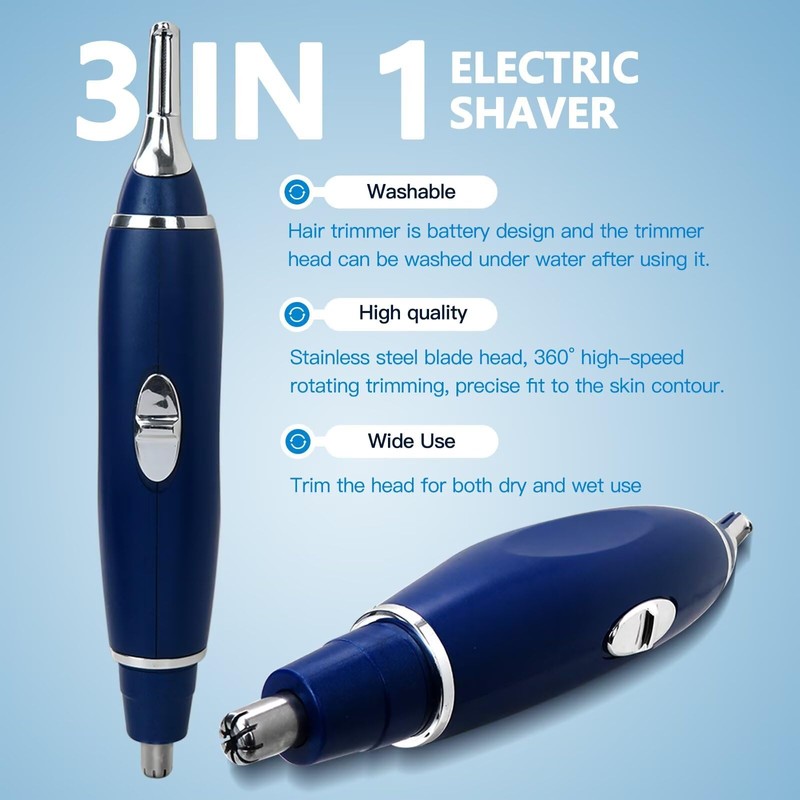 HaeKap Men Electric Ear Beard Nose Hair Trimmer Eyebrow Mustache