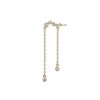 Vanbelle Gold-Plated Contemporary Ear Climber with Dangling Chain Earrings with