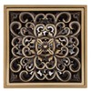Brass Shower Drain Bathroom Floor Drain with Removable Cover Grid