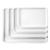 H&H Tray with Rim, Melamine, White, 30 x 20 x