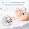 LONGDONG HOMEONE Shower Caps For Women Reusable Waterproof,Satin Lined Large