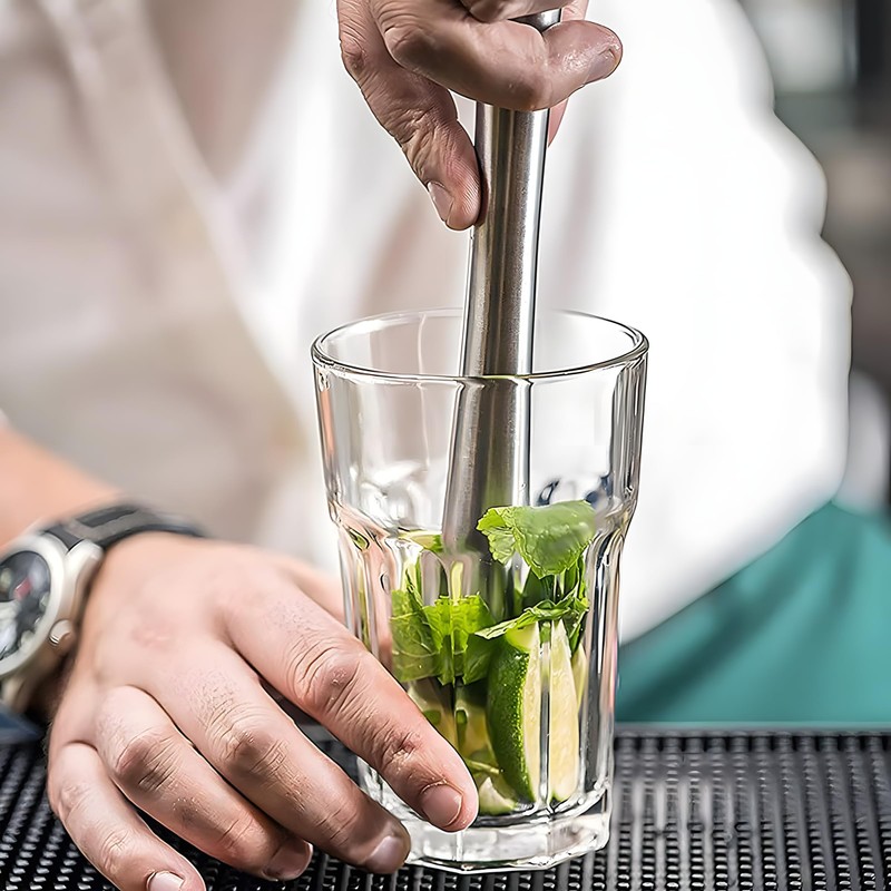 Cocktail Strainer Barware Cocktail Muddler,Cocktail Stirrer, Stainless Steel Stirrer, Lime