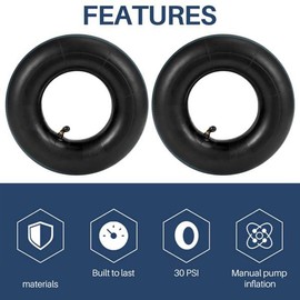Gkikirty 2pcs 4.10/3.50-4 Inch Inner Tube Tire for Hand Truck, Dolly and Clover 4.10-4 Replacement Tubes