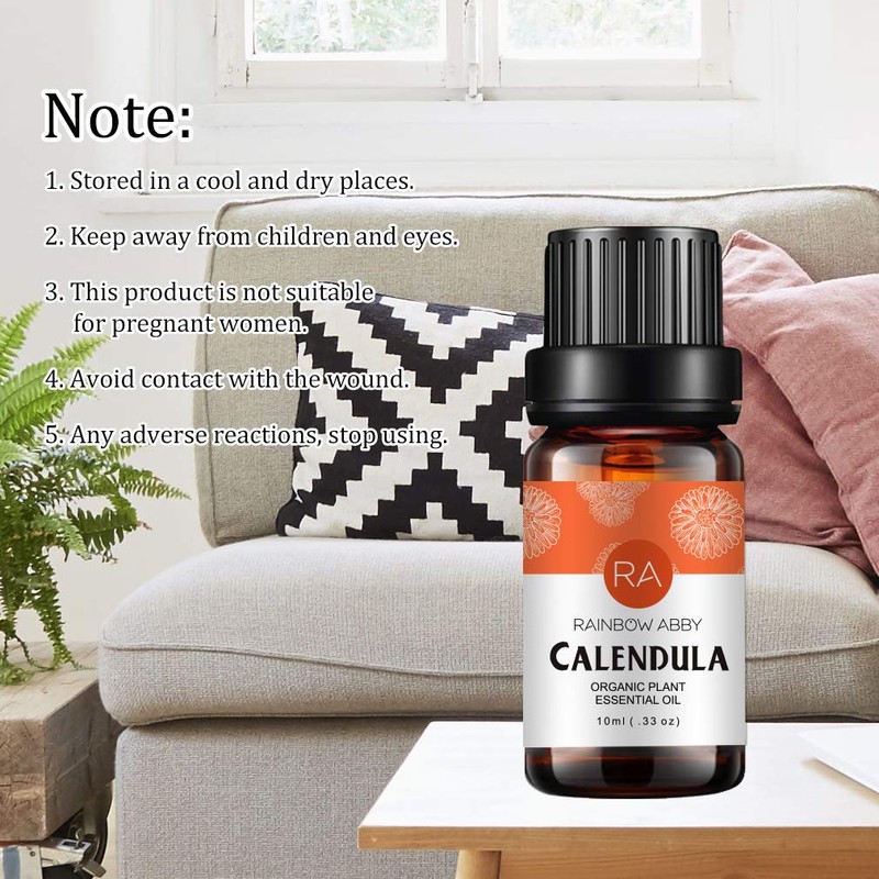 RAINBOW ABBY 6-Pack Orangic 100% Pure Essential Oil Set (Vanilla,