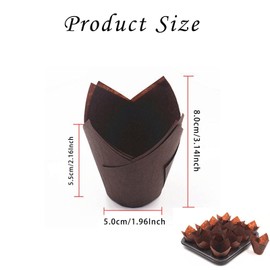 200 Pcs Tulip Baking Cups - Cupcake Wraps for Wedding and Parties - Christmas Muffin Tin Liners for Cupcakes