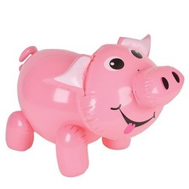 Inflate Pig | 24 Inch | 1 PC | Farm Animal Barnyard Theme Party Inflatable Decoration Toy
