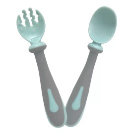 DaraBaby Cubiertos Silicona Flexible Niño Bebe Portatil Viaje Escuela