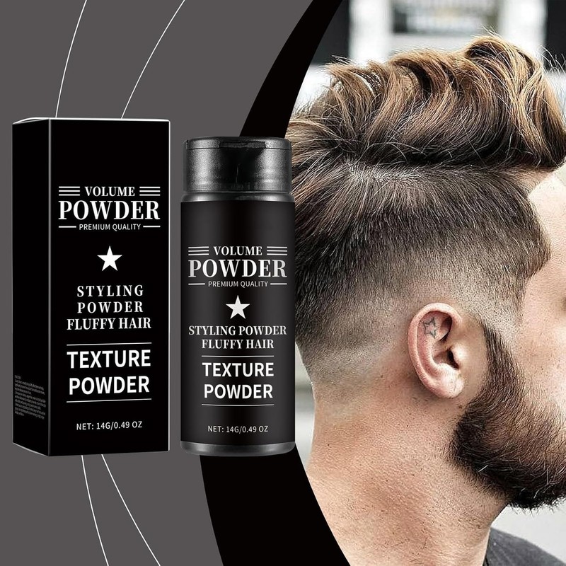 2 piezas Polvo para peinar el cabello para hombres, textura