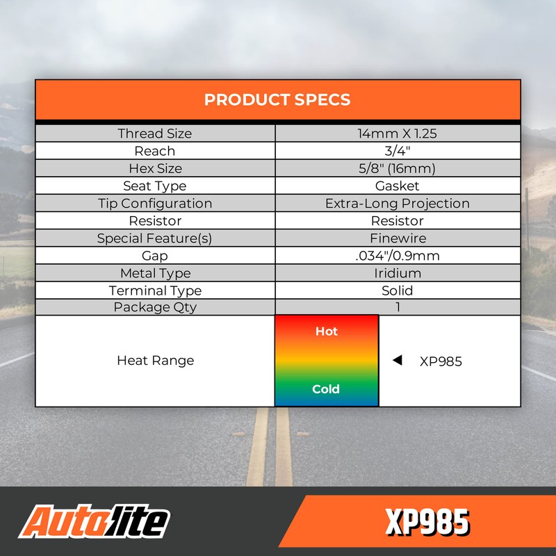 Autolite XP985 Iridium XP Spark Plug