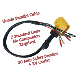 Honda Hutch Mountain Power Grip Parallel Cable w/ 30 amp Generator Cord Breaker