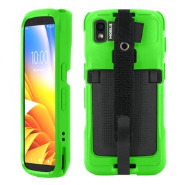 Mobilis Case for Zebra TC22 TC27 with Anti-Drop Hand Strap & Stylus Holder, Military-Grade Protection, High-Visibility Color Easy Identification & Safety (Neon green)