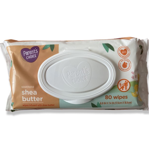 Parent's Choice Baby Wipes 80ct Shea Butter