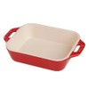 Staub Ceramic Rectangular Gratin Dish, Cherry, 10.5" x 7.5"