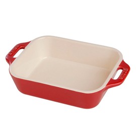 Staub Ceramic Rectangular Gratin Dish, Cherry, 10.5" x 7.5"