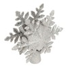Silver Snowflake Christmas Tree Topper Lighted 3D PVC Christmas Tree
