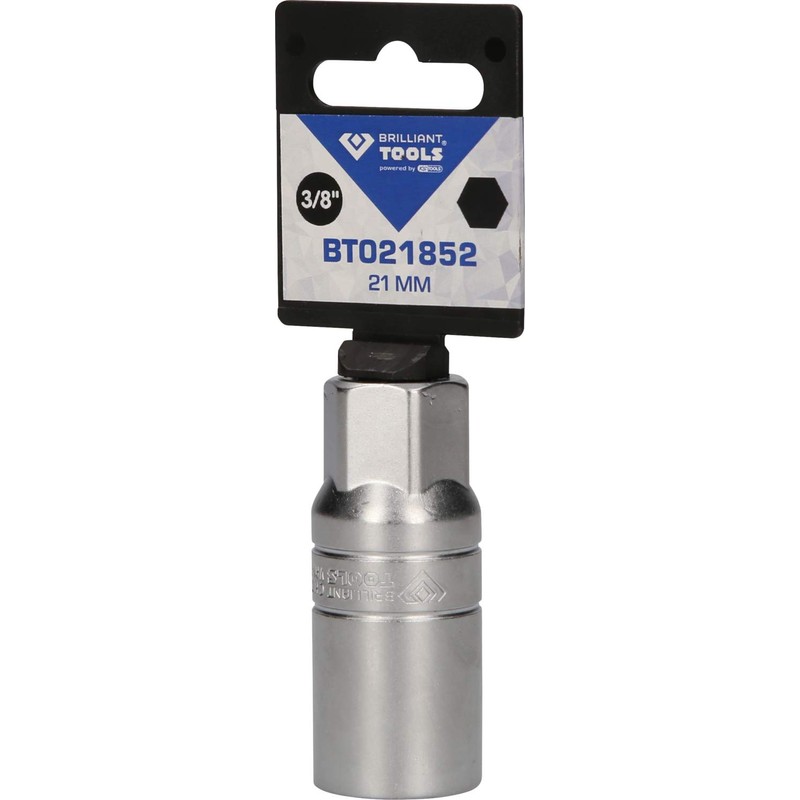 BRILLIANT TOOLS BT021852 3/8" Spark Plug Insert, 21 mm [Powered