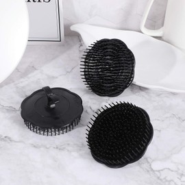 Frcolor Shampoo Brush Scalp Shower Massage Comb Pack of 4 (Black)