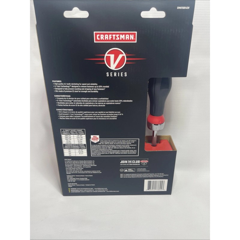 CRAFTSMAN V-SERIES Ratcheting Screwdriver Set CMHT68143V w/ multi bits 18