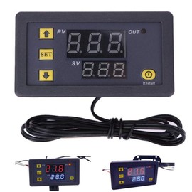 zalati Temperature Controller W3230 LCD Digital 20A 12V Thermostat Controller Meter with NTC 10K Sensor Probe