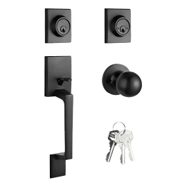 Banna Cerradura De Puerta De Entrada De Casa Moderna Elegante Negro Es Extensible De 60 Mm A 70 Mm St Cerradura De Seguridad Cerraduras Para Puertas Manija De Puerta Chapas Para Puertas