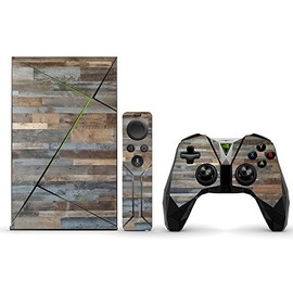 MightySkins Skin Compatible with NVIDIA Shield TV wrap Cover Sticker Skins Gray Wood