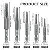 Screw Extractor Drill Bit Set, 10 Pcs 1/4" Hex Shank