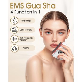 Gua Sha Electric, KIMTAR EMS Gua Sha Face Massager, Face Beauty Device with Heat & Vibration for Anti-Ageing, Facelift, Wrinkles and Swelling Reduction