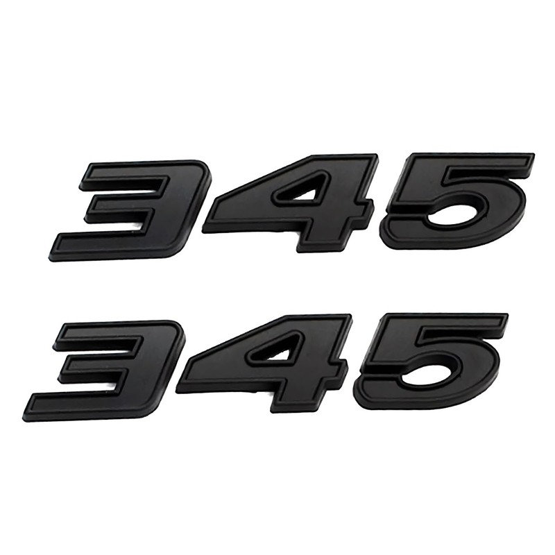 Pair Set 345 Passenger & Driver Side Emblems 3D Badge