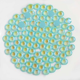 BEADSLAND Beadsland 1440pcs Flat Back Crystal Rhinestones Round Gems for Nail Art and Craft Glue Fix, Luminous Mint, SS6, 1.9-2.1mm