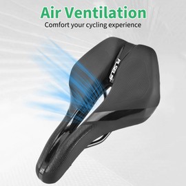 Bike Saddle Universal Saddle, Comfortable Soft Memory Foam Bicycle Saddle, Mountain Bike Saddle, Bicycle Saddle Men Women, Finally Pain-Free Cycling, for Bike, MTB, Gravel Bike, Ebike