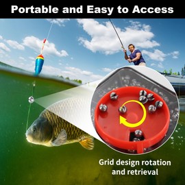 2Pack 7 Division Split Shot Fishing Weights Sets, 240g Soft Metal Alloy Fishing Sinkers Coarse Fishing Dispenser Weights Shot for Stabilizing Fishing Line Bait