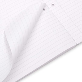 RHINO A4 Refill Pad, Writing Pad, 160 Page / 8mm Lined with Margin, 1 Pack, White Hole Punched Side Binding Writing Paper, Office & School Stationery Supplies