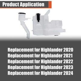labwork Windshield Washer Fluid Reservoir Tank with Motor and Tube Replacement for Highlander 2020-2024 85315-0E150 85301-0E030 85330-0E031