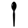 Boardwalk Heavyweight Wrapped Polystyrene Cutlery, Teaspoon, Black, 1,000/Carton