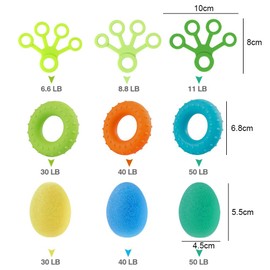 9-Piece Finger Trainer Climbing Ball Hand Training Hand Trainer Set Hand Grip Trainer Strengthener 3 Strengthener for Improving Joint Inflammation Finger Flexible Fitness Guitar Finger Climbing Grips