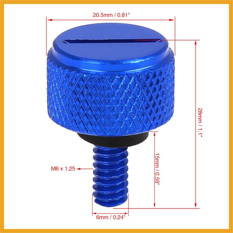 Partuto 1/4'' Motorcycle Blue Aluminum Alloy Rear Seat Bolt Mount
