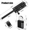 Aoreun Door Bolt Bolt with Combination Lock, Padlock, Stainless Steel